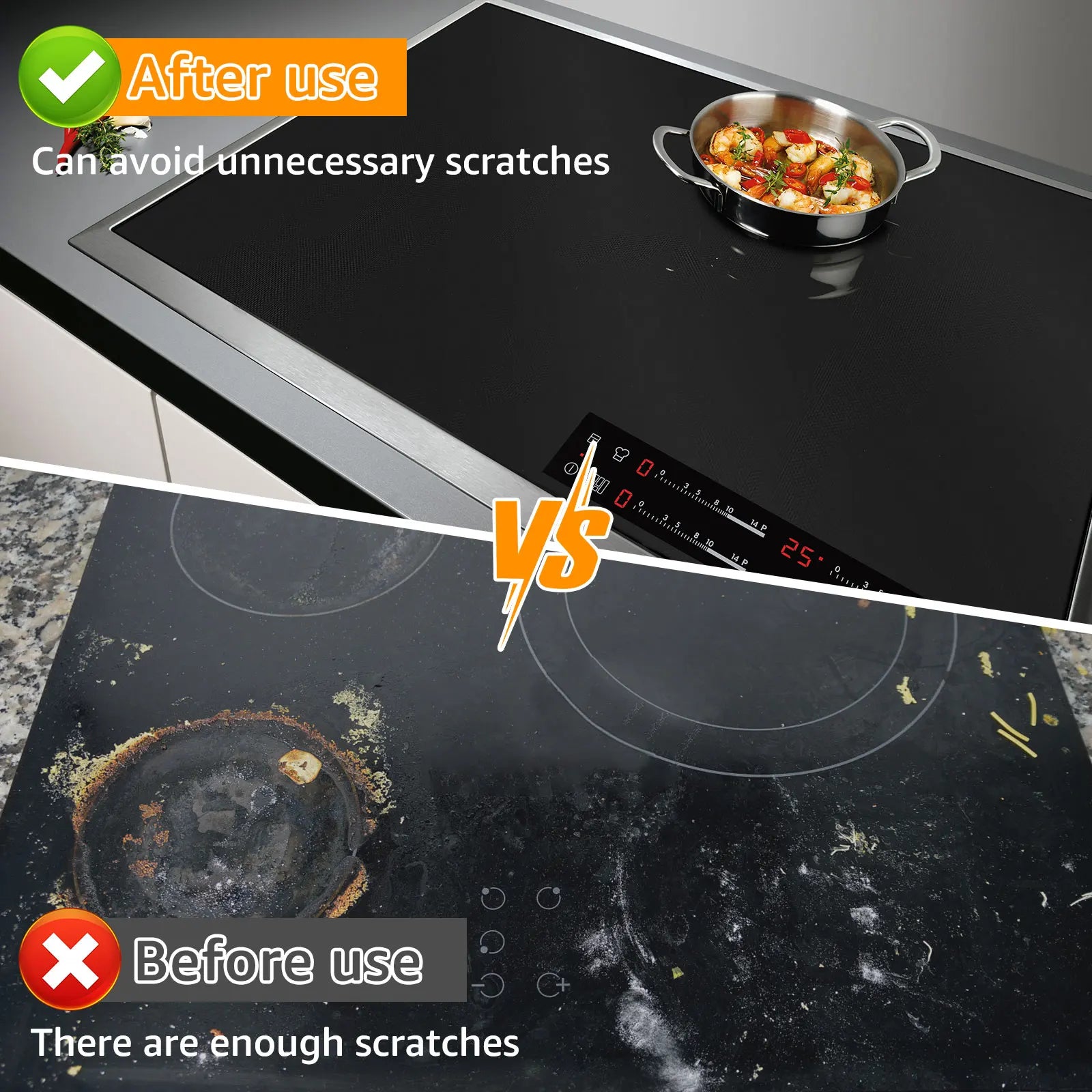 Silicone Induction Cooktop Mat Non Slip Electric Stove Cover Pad Cooktop Protector Cooking Kitchen Accessories Stove Top Cover