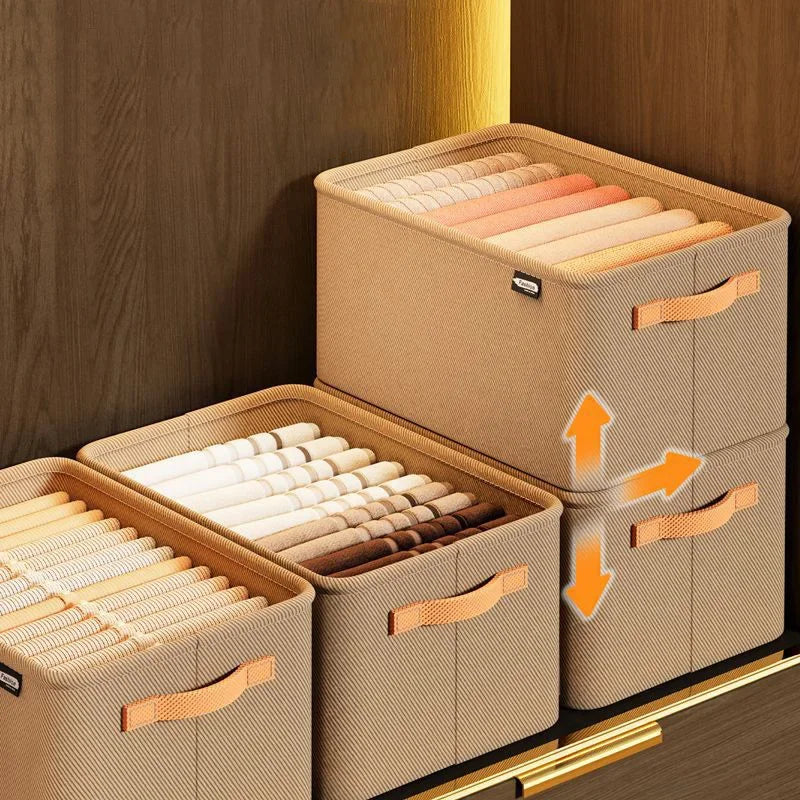 Thickened fabric storage box for clothes and pants, multi-purpose storage basket for dormitories and households,