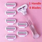 3-Layer Manual Shaving Razor – Ultra-Sharp Blades for Effortless Glide, Anti-Irritation Design, Long-Lasting Durability, Perfe