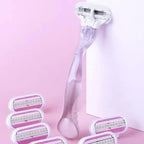 3-Layer Manual Shaving Razor – Ultra-Sharp Blades for Effortless Glide, Anti-Irritation Design, Long-Lasting Durability, Perfe