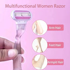 3-Layer Manual Shaving Razor – Ultra-Sharp Blades for Effortless Glide, Anti-Irritation Design, Long-Lasting Durability, Perfe