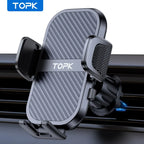 TOPK Car Phone Holder Air Vent Car Phone Holder Mount 360° Rotation Adjustable Clip Compatibility Fit for All 4"-7" Smartphon
