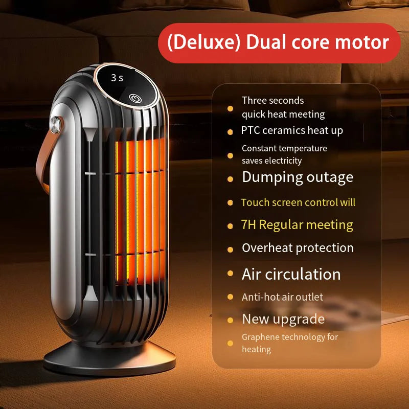 Xiaomi New High Power Desktop Heater Heating Home Bedroom Intelligent Winter Vertical Silent Whole House Electric Heater