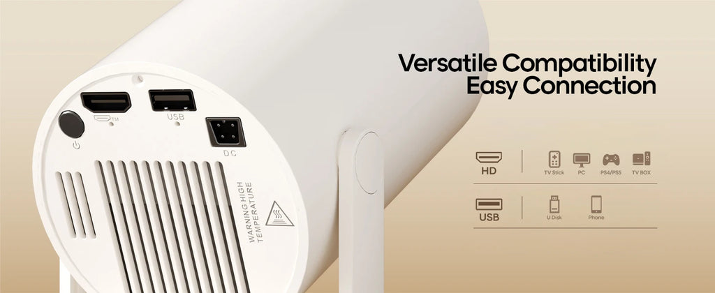 Magcubic HY300 Pro+ 4K Android 11 Portable Projector 8000 Lumens WiFi 6 BT5.4 Outdoor Theater 5W HiFi Speaker 720P HD Supported