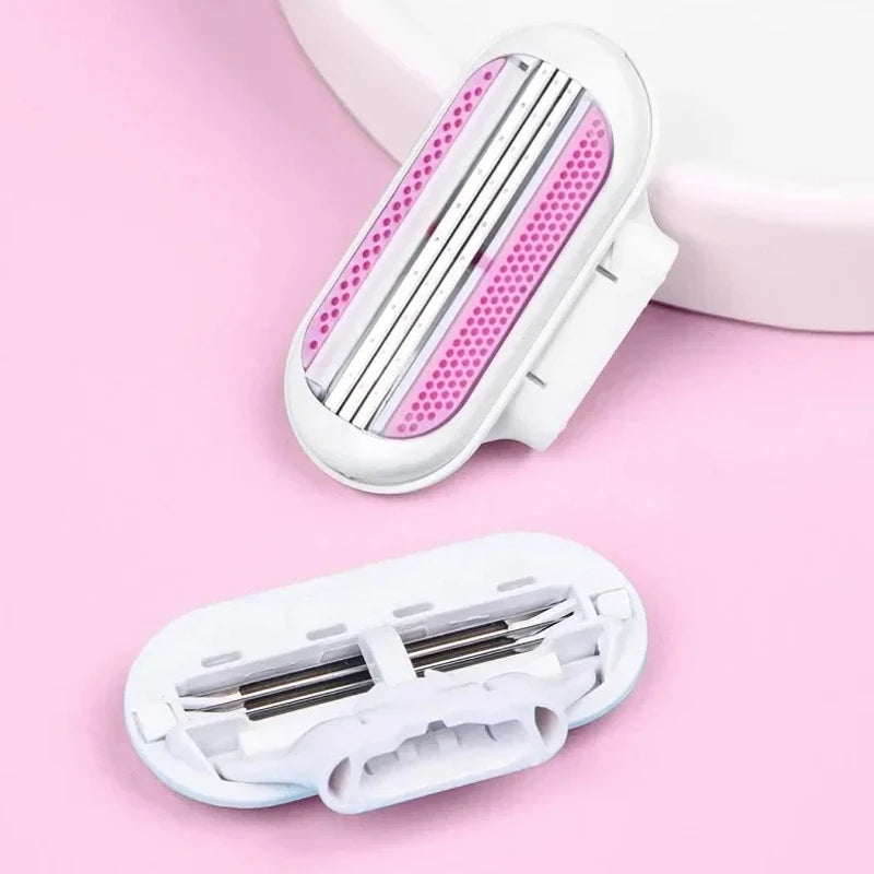 3-Layer Manual Shaving Razor – Ultra-Sharp Blades for Effortless Glide, Anti-Irritation Design, Long-Lasting Durability, Perfe