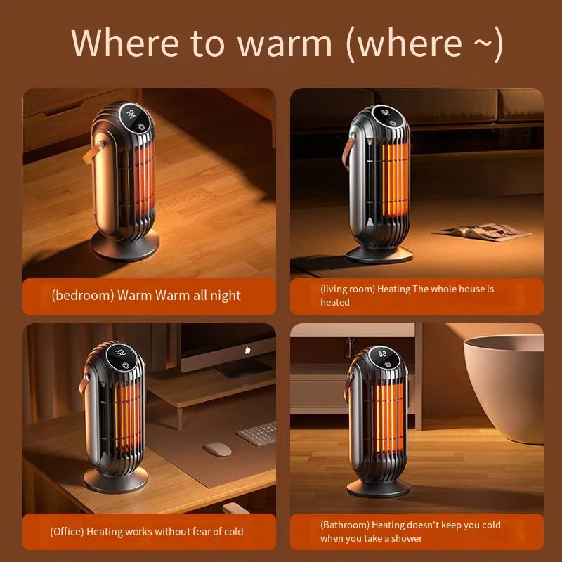 Xiaomi New High Power Desktop Heater Heating Home Bedroom Intelligent Winter Vertical Silent Whole House Electric Heater