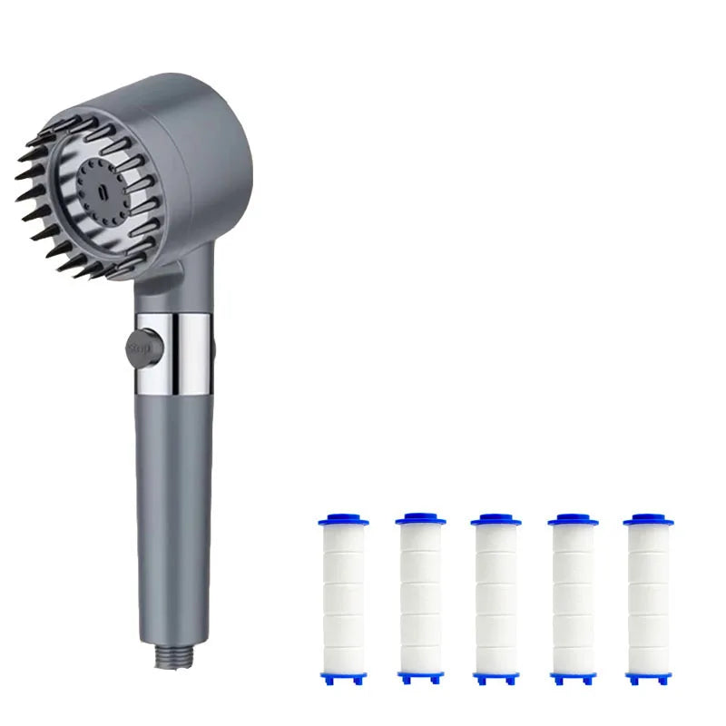 Shower for Bathroom Accessories Three Level Adjustment Showerhead Pressurization Head Massage Knobs Filter Set Showers Parts