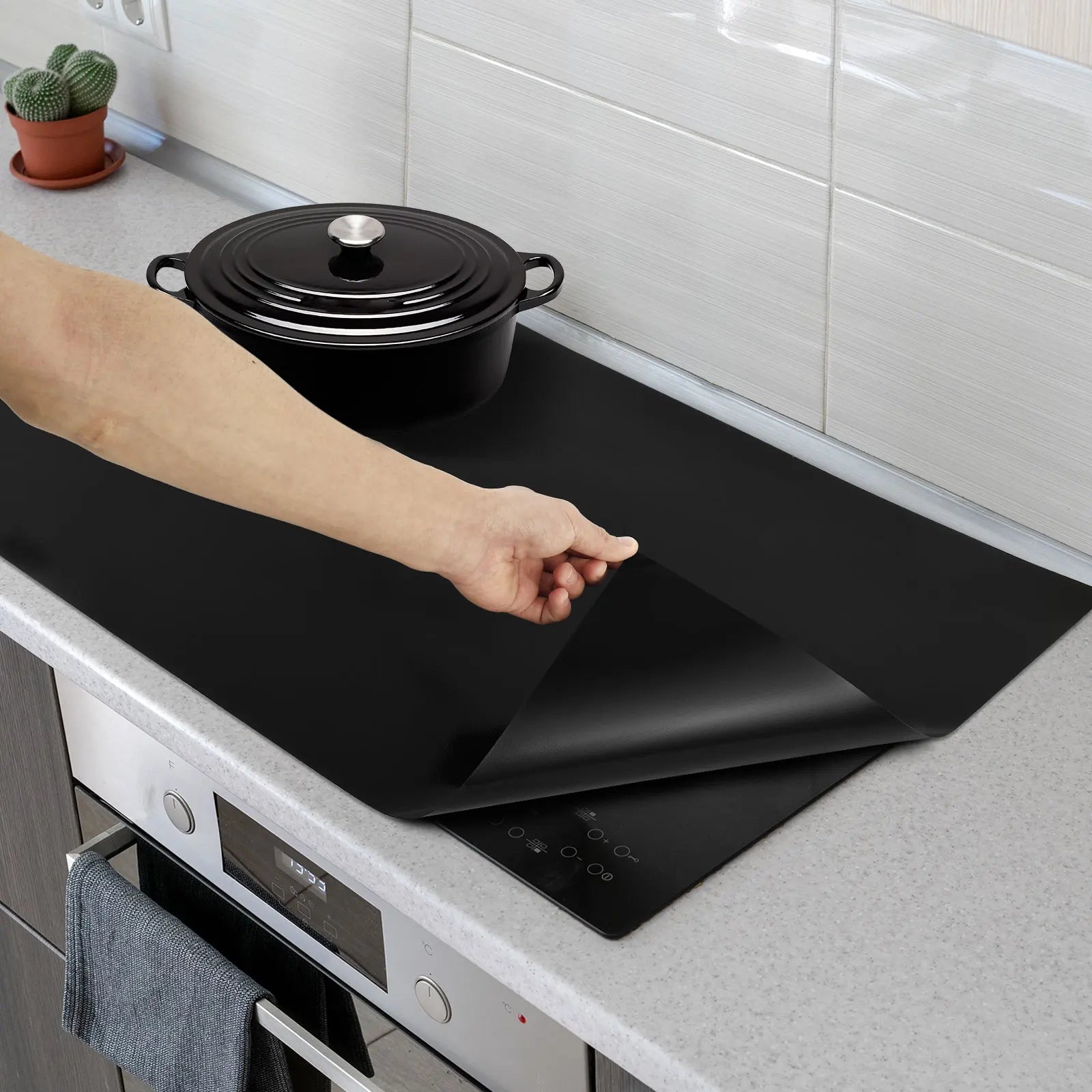Silicone Induction Cooktop Mat Non Slip Electric Stove Cover Pad Cooktop Protector Cooking Kitchen Accessories Stove Top Cover