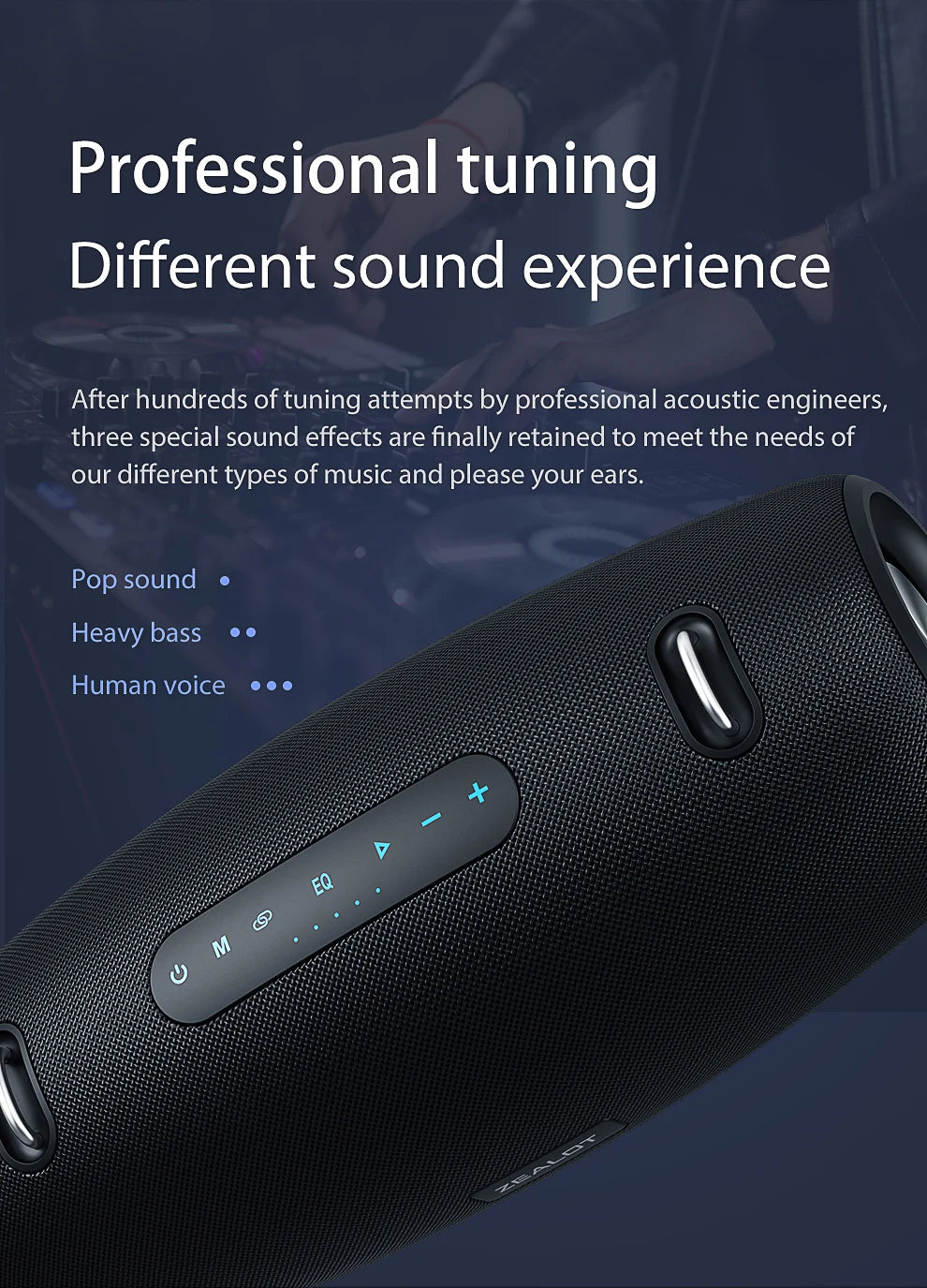 Zealot S67 Wireless Speaker WithShoulder Strap,Outdoor,Waterproof,Portable Speaker with Loud Stero and Booming Bass,40H Playtime