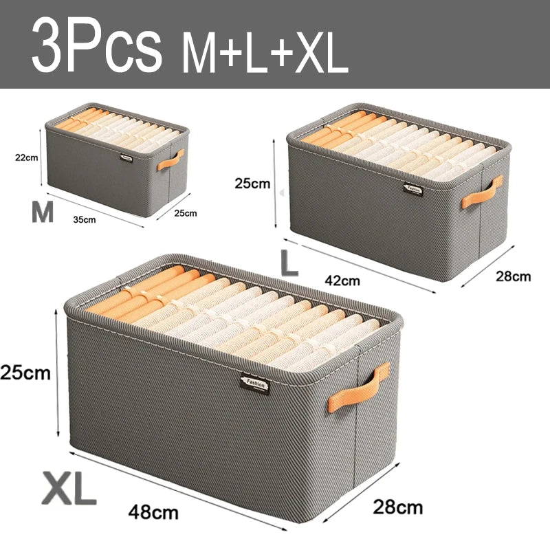 Thickened fabric storage box for clothes and pants, multi-purpose storage basket for dormitories and households,