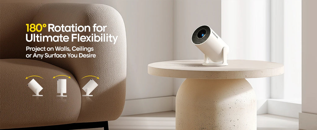 Magcubic HY300 Pro+ 4K Android 11 Portable Projector 8000 Lumens WiFi 6 BT5.4 Outdoor Theater 5W HiFi Speaker 720P HD Supported