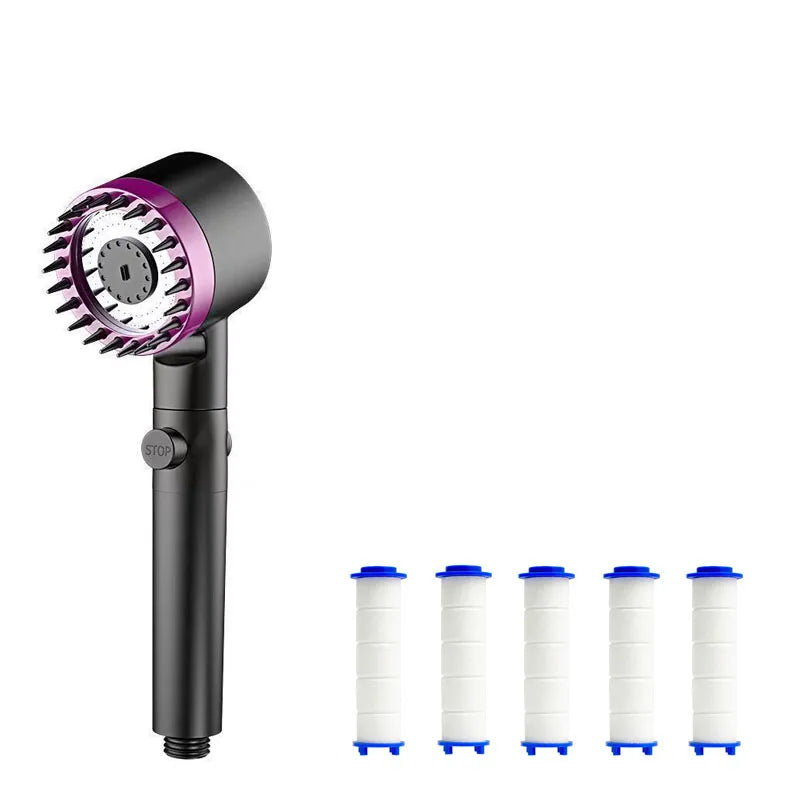 Shower for Bathroom Accessories Three Level Adjustment Showerhead Pressurization Head Massage Knobs Filter Set Showers Parts
