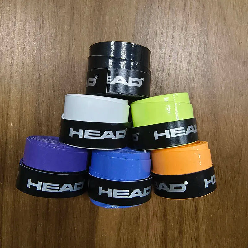 6 Pieces Original HEAD Overgrip Anti Slip Tennis Racket Sweatband Grips Padel Shock Absorption Grip Tape Training Accessories
