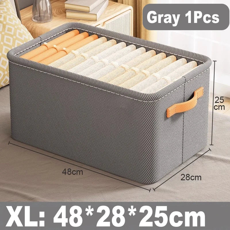 Thickened fabric storage box for clothes and pants, multi-purpose storage basket for dormitories and households,