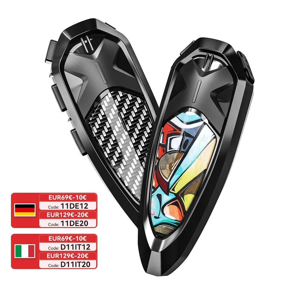 Lexin GTX Intercom Bluetooth For Motorcycle Helmet Headset Support Intercom& Listen to Music At One Time10 Riders 2000m