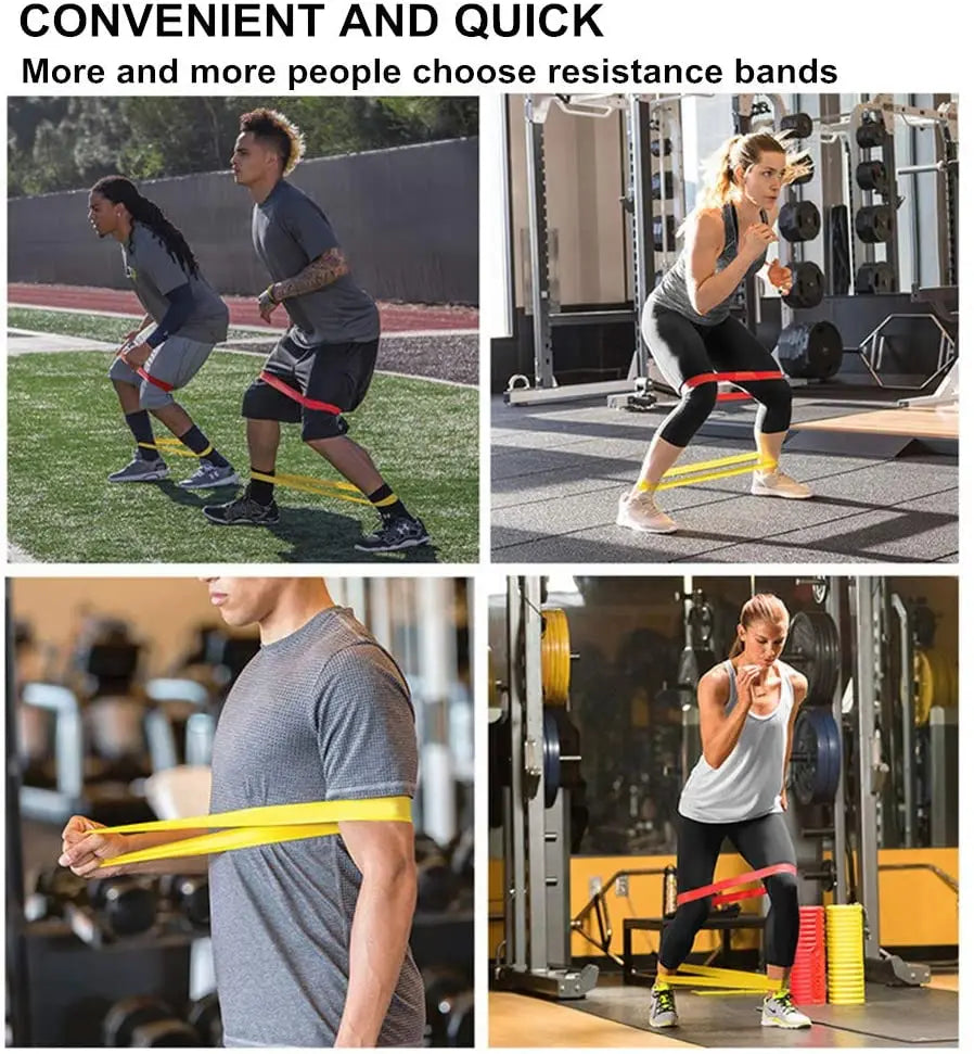 Different Resistance Bands Yoga Band Fitness Exercise Training Hip Tension Band Leg Squat Dance Elastic Loop Stretch Band