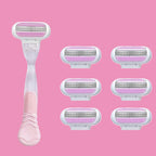 3-Layer Manual Shaving Razor – Ultra-Sharp Blades for Effortless Glide, Anti-Irritation Design, Long-Lasting Durability, Perfe