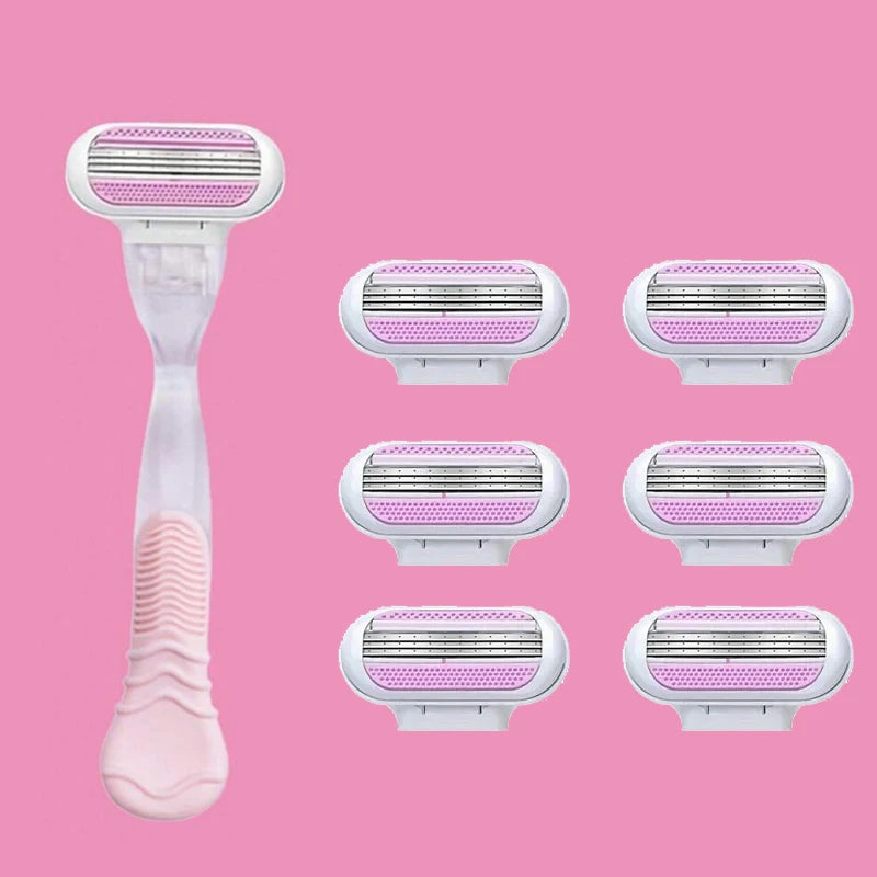 3-Layer Manual Shaving Razor – Ultra-Sharp Blades for Effortless Glide, Anti-Irritation Design, Long-Lasting Durability, Perfe