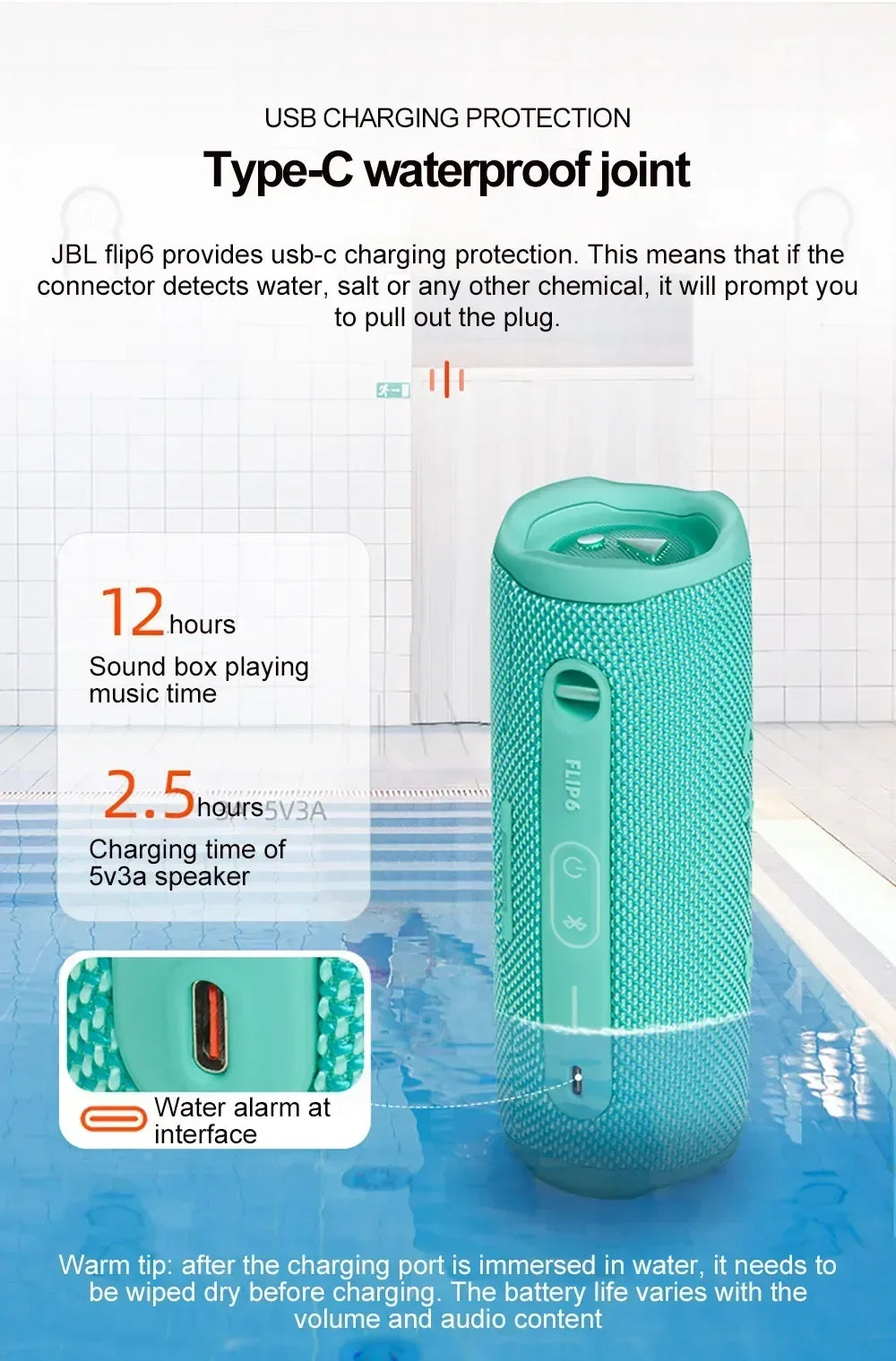 Original JBL FLIP 6 Bluetooth Speaker FLIP6 Portable IPX7 Waterproof Outdoor Stereo Bass Music Track Speaker Independent Tweeter