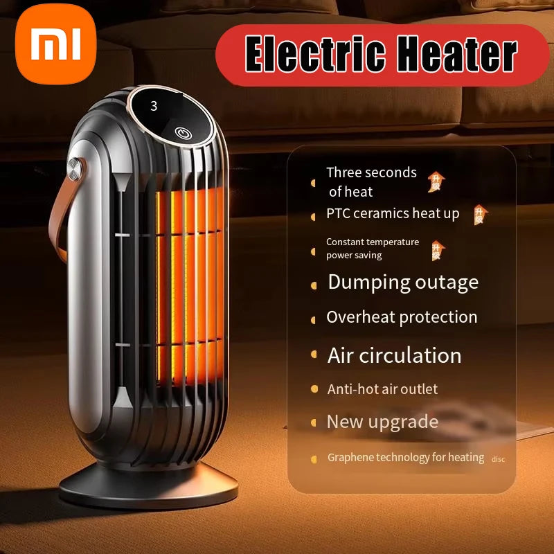 Xiaomi New High Power Desktop Heater Heating Home Bedroom Intelligent Winter Vertical Silent Whole House Electric Heater