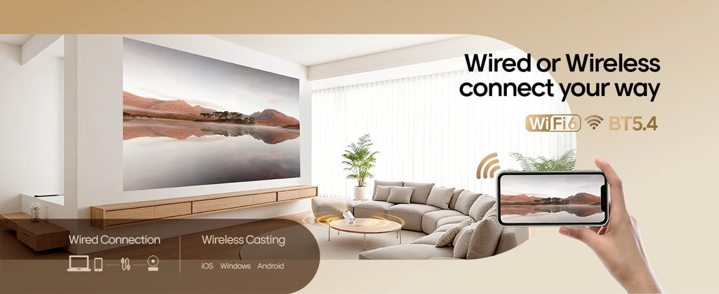 Magcubic HY300 Pro+ 4K Android 11 Portable Projector 8000 Lumens WiFi 6 BT5.4 Outdoor Theater 5W HiFi Speaker 720P HD Supported