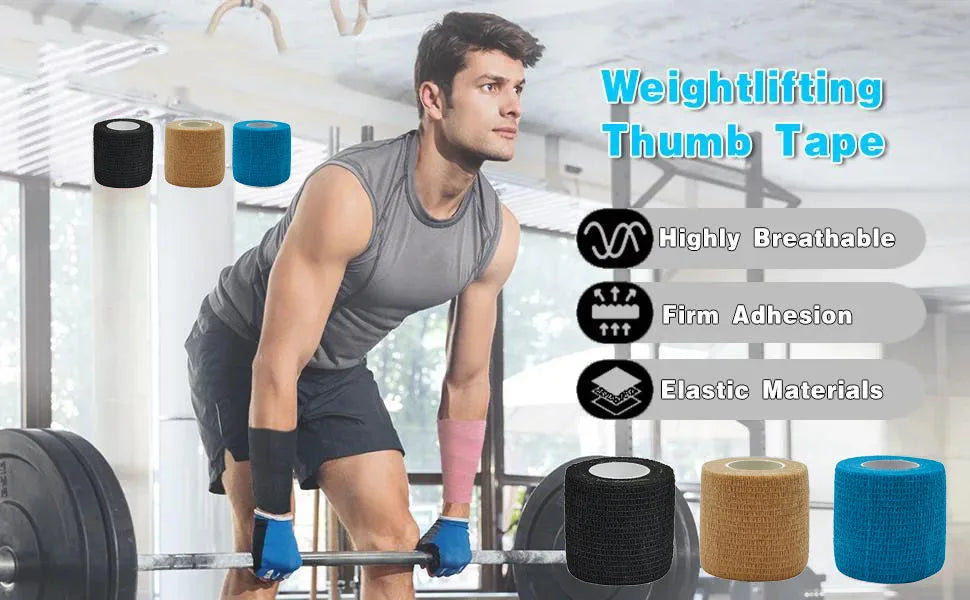 1/3/6/20PCS Black Self Adhesive Bandages Cohesive Elasticity Breathable Waterproof Bandages Sports Tape Wrist Ankle First Aid