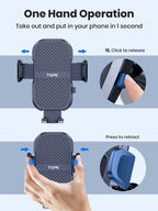 TOPK Car Phone Holder Air Vent Car Phone Holder Mount 360° Rotation Adjustable Clip Compatibility Fit for All 4"-7" Smartphon