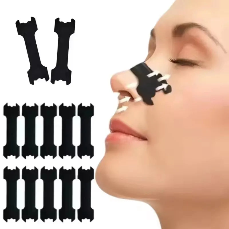 60/30/10PCS Black Nose Strips Extra Strength Nasal Strips Better Sleeping Non-Invasive Anti Snoring Strips for Adult and Child